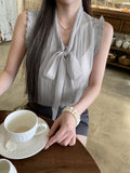 Women's New Summer Unique and Beautiful Blouse, French-Style Sleeveless Top