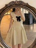 Square Neck Elegant High-Quality Waist-Cinching Dress