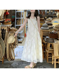 Printed Design Not Textured New Pleated Dress Women'S Spring Waist Thin Slim Temperament Pure Desire Skirt