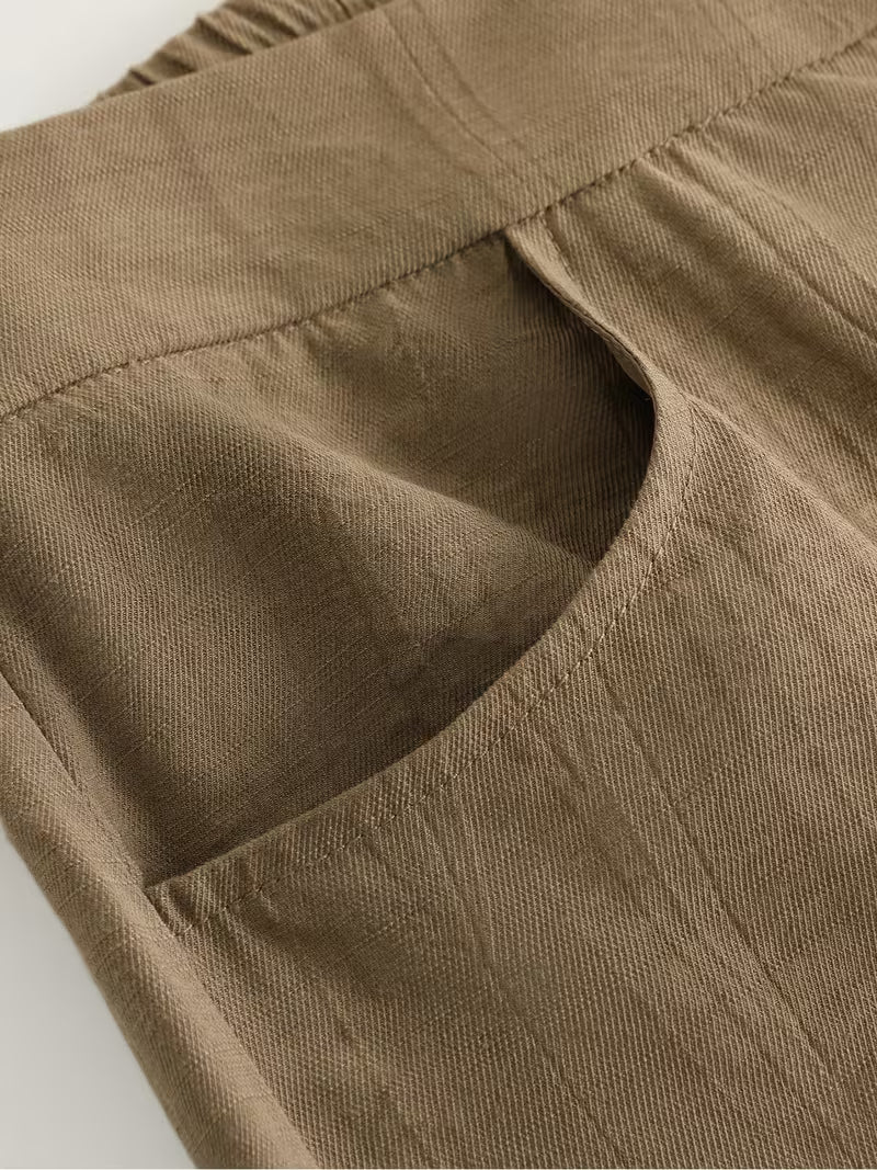 2pcs Set: Cardigan + Long Pants, New Summer Women's Pants Suit, Light Oxygen Set, Daily Commute Office Wear, Spring/Summer New Women's Clothing, Elegant Bell Sleeve Irregular Waist-Cinching Top with Draping Wide-Leg Pants in Ombre Color