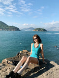 In-Stock Korean Unique Sleeveless Cami Top Women'S Summer Thin Breathable Versatile Spicy Top Trendy Outing Sexy Fashion Outfit Body-Hugging Comfortable Inner Wear Sleeveless Blouse