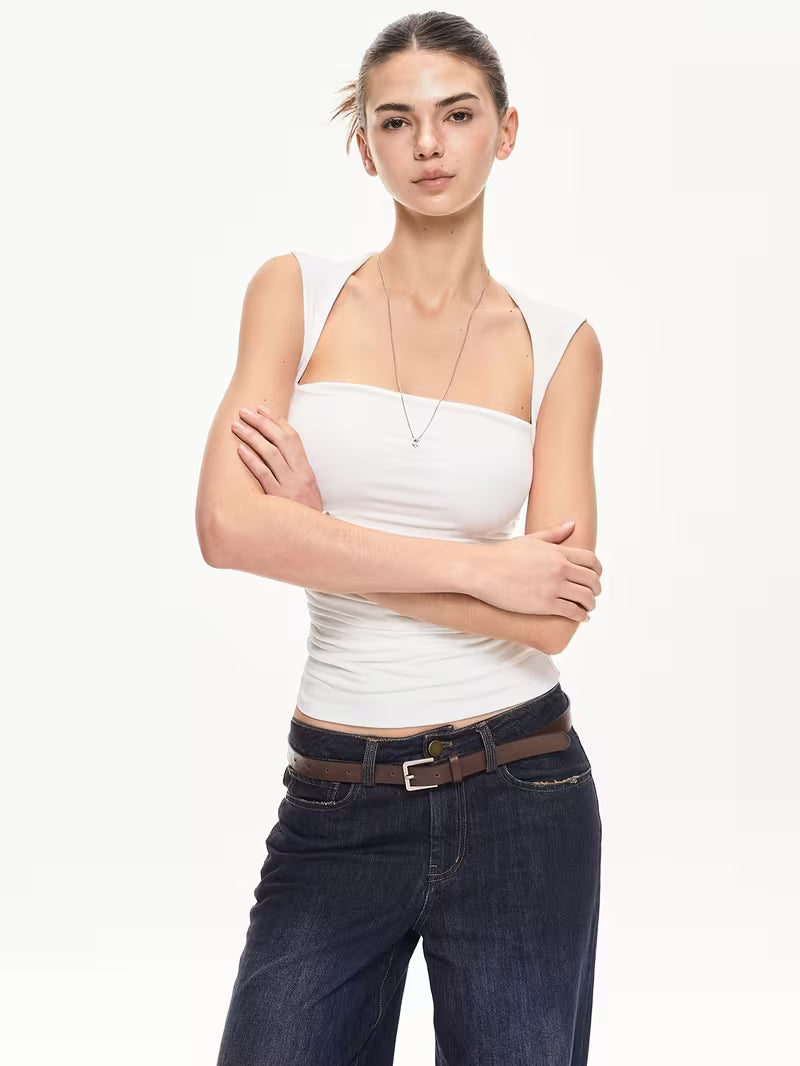 Spot American Retro Spicy Suspender Vest Summer New Easy Design Sense Chic Korean Slim And Thin Top Can Be Worn Inside As a Base Shirt Versatile Abdomen
