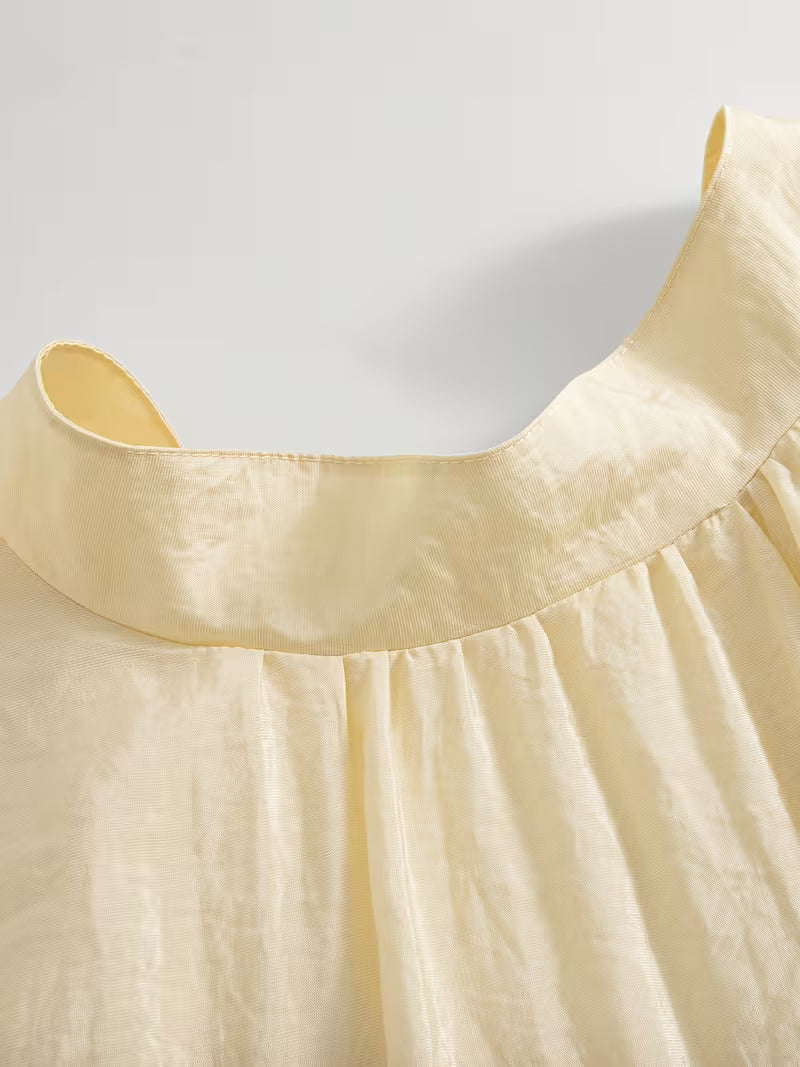 Temperament Elegant Spring Summer Women'S New Round Neck Sleeveless Relaxed Style Front And Back Two-Way Wear Literary Fresh Commute Free Dress